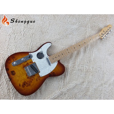 Shengyun Burl Maple Top Left Handed TL Model Electric Guitar
