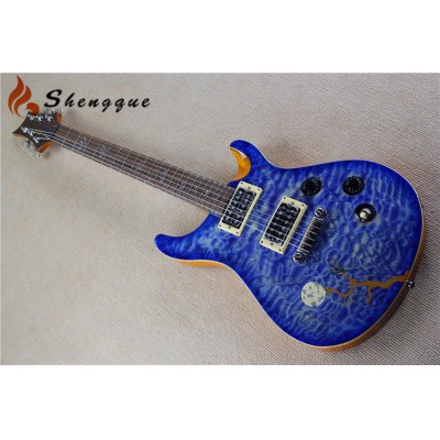 Shengyun Quilted Maple Bird Inlay Electric Guitar